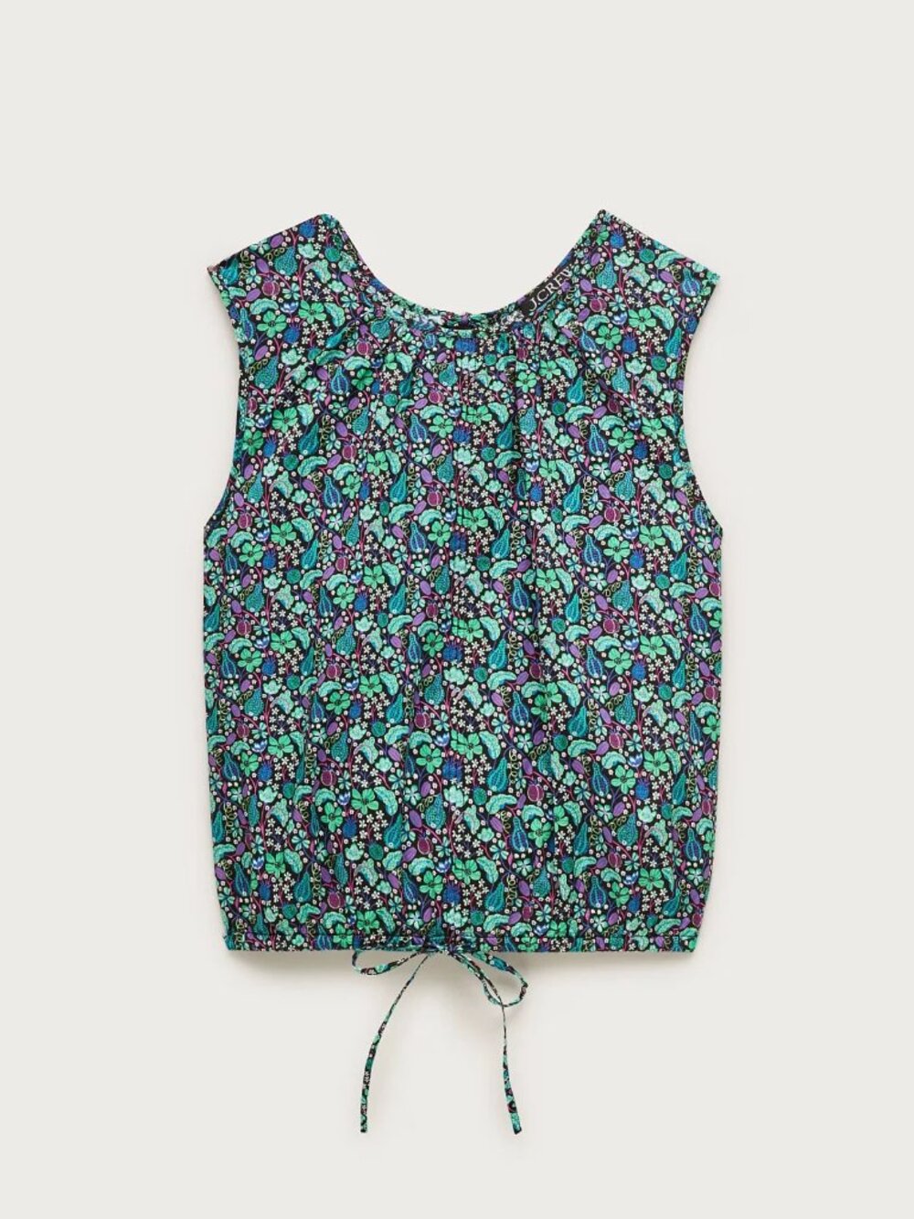 J Crew Drawstring-waist tank top in Liberty® floral fabric NWT